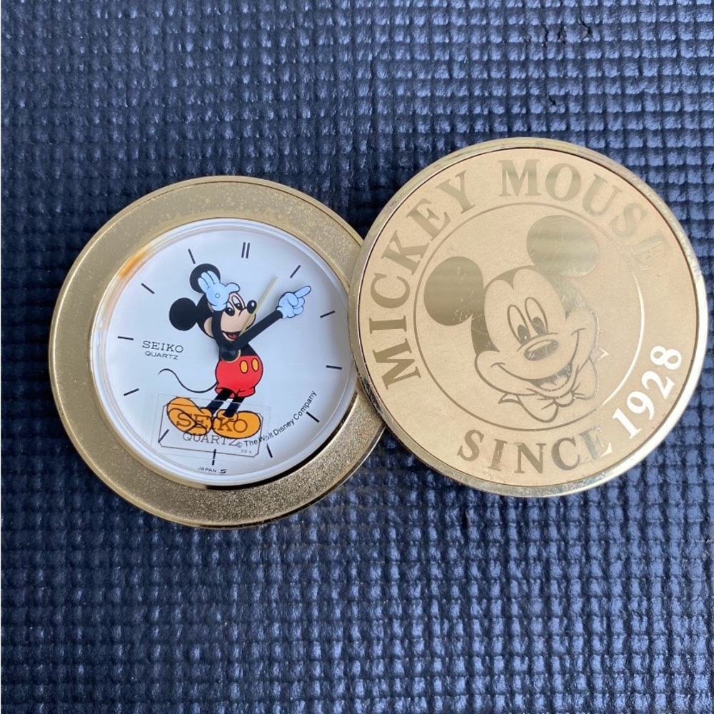 Walt Disney Mickey Mouse Vintage Seiko Quartz Travel Alarm Clock